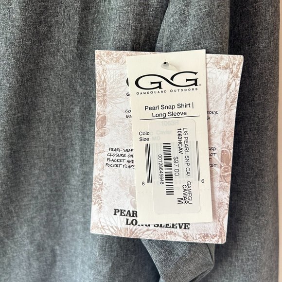 Gameguard Outdoors Long Sleeve Pearl Snap Shirt Mens Medium - Picture 4 of 5
